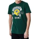 Dunkelgrüne Kurzärmelige New Era NFL Rundhals-Ausschnitt T-Shirts aus Baumwolle für Herren Größe S 1-teilig 