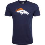 Blaue Unifarbene Casual Kurzärmelige New Era NFL NFL Rundhals-Ausschnitt T-Shirts aus Baumwolle für Herren Größe 4 XL 1-teilig 