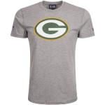 Grüne Unifarbene Casual Kurzärmelige New Era NFL NFL Rundhals-Ausschnitt T-Shirts aus Baumwolle für Herren Größe L 1-teilig 