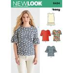 New Look Pattern 6434A Misses' Tops with Fabric Variations, Paper, 22x15x1 cm
