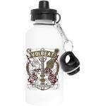 New S Volbeat Band Aluminium Weiß Wasserflasche Mit Schraubverschluss White Water Bottle With Screw Cap