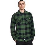 Grüne Karo Langärmelige Dickies Sacramento Shirts mit Tasche mit Knopf aus Flanell für Herren Größe XL für den für den Frühling 
