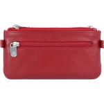 Rote Esquire Silk Damenschlüsseletuis & Damenschlüsseltaschen mit Reißverschluss aus Rindsleder 