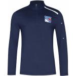 Langärmelige New York Rangers Stehkragen Herrensweatshirts mit Reißverschluss aus Polyester 