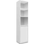 Weiße Moderne Bücherregale aus Holz Breite 0-50cm, Höhe 150-200cm, Tiefe 0-50cm 