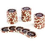 Nexos Pokerchips OCEAN-CHAMPION-CHIP, 50 Stück, Laserchips Metallkern 12g, Ø 4cm, braun Wert 10000