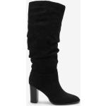 Schwarze Next Slouch Stiefel in Komfortweite aus Textil für Damen Größe 41 