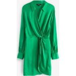 Grüne Langärmelige Next Mini Minikleider & kurze Kleider aus Satin für Damen Größe M 