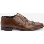 Braune Business Next Hochzeitsschuhe & Oxford Schuhe mit Schnürsenkel in Komfortweite aus Leder für Herren 