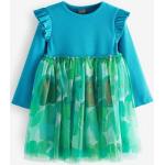 Cyanblaue Blumenmuster Next Kinderfestkleider aus Polyamid für Babys Größe 122 
