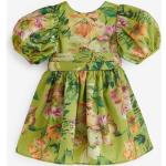 Olivgrüne Blumenmuster Next Kinderfestkleider aus Taft für Babys Größe 122 