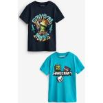 Cyanblaue Kurzärmelige Next Minecraft Kinder T-Shirts Größe 158 2-teilig 