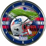 NFL Chrome Uhr Wanduhr New England Patriots