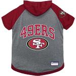 NFL Hoodie T-Shirt für Hunde und Katzen | Fußballshirt mit Kapuze, erhältlich in Allen 32 NFL Teams., San Francisco 49ers, X-Small, San Francisco 49Ers