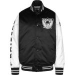 Schwarze Streetwear Mitchell & Ness Oakland Raiders NFL College-Jacken & Baseball-Jacken aus Satin für Herren Größe XL 