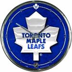 NHL Toronto Wanduhr mit Ahornblättern, Chrom