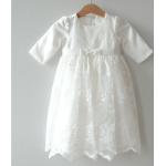 Weiße Kinderfestkleider aus Baumwolle für Babys 