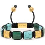 Reduzierte Gelbe Nialaya Edelstein Armbänder vergoldet aus Gold mit Jade handgemacht für Damen 