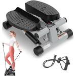 Niceday Mini Stepper für Zuhause | Up-Down Swing Stepper mit Power Ropes | Stepper Hometrainer mit LCD Display | 2 in 1 Trainingsgerät bis 100kg | Bein/Arm Trainer, Home Fitness Exercise