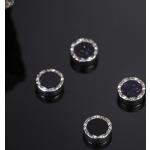 Schwarze Runde Magnet-Ohrringe aus Kupfer für Damen für Partys 