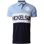 Nickelson Herren Casual Limehouse Kurzarm Polycotton Pique Poloshirt Gr. XL, Placid Blue