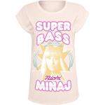 Nicki Minaj T-Shirt - Super Bass - S bis XXL - für Damen - Größe L - rosa - Lizenziertes Merchandise