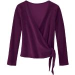 Violette Elegante Waschbär Bio Nachhaltige Wickeljacken aus Baumwolle für Damen Größe L 