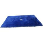 Nicol Badteppich Piazza 60 x 100  Farbe Blau Kontur mit Silbermetallisiertem Garn