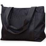 Reduzierte Schwarze Elegante Damenschultertaschen & Damenshoulderbags mit Reißverschluss aus Nylon 