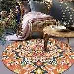 Moderne Runde Runde Teppiche 60 cm mit Mandala-Motiv aus Flanell 
