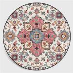 Vintage Runde Badteppiche 160 cm mit Mandala-Motiv aus Flanell 