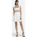 Weiße Bestickte Nicowa Basic-Tops aus Baumwolle für Damen Größe XS für den für den Sommer 