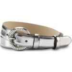 Silberne Elegante Nicowa Ledergürtel mit Schnalle aus Leder für Damen Länge 75 