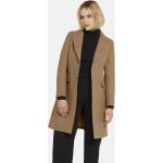 Reduzierte Kamelbraune Unifarbene Nicowa Wollmäntel mit Schulterpolstern aus Wolle für Damen Größe XS für den für den Winter 