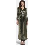 Reduzierte Goldene Nicowa Maxi V-Ausschnitt Festliche Kleider aus Kunstfaser für Damen Größe XS 