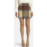 Reduzierte Braune Karo Nicowa Mini High Waist Röcke & Taillenröcke aus Kunstfaser für Damen Größe XS für den für den Herbst 