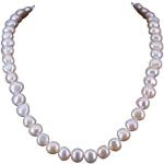 NicoWerk Damen Perlenkette Barockperle 9 10mm Coll