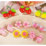 Rosa Ananas-Ohrringe mit Kirschenmotiv für Damen für Partys 