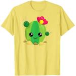 Gelbe Emoji T-Shirts mit Kaktus-Motiv für Herren Größe S 