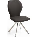 Niehoff Sitzmöbel Colorado Trend-Line Design-Stuhl Edelstahlgestell - Leder Napoli mocca