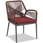 Reduzierte Rote Moderne Niehoff Designer Stühle pulverbeschichtet aus Polyrattan mit Armlehne 