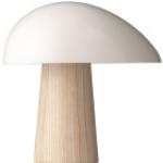 Weiße Ovale Designer Tischlampen aus Massivholz 