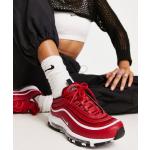 Rote Nike Low Sneaker mit Schnürsenkel aus Leder für Damen Größe 36,5 