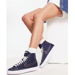 Reduzierte Marineblaue Nike Lederschuhe & Kunstlederschuhe mit Schnürsenkel aus Leder für Damen Größe 37,5 