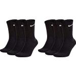 Nike 6 Paar Socken Herren Damen Weiß Grau Schwarz Tennissocken Sparset SX7664, Farbe:Schwarz, Größe:34-38