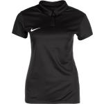 Reduzierte Schwarze Sportliche Kurzärmelige Nike Performance Kurzarm-Poloshirts für Damen Größe XS 