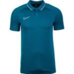 Blaue Kurzärmelige Nike Academy Kurzarm-Poloshirts aus Polyester für Herren Größe M 
