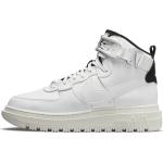 Weiße Nike Air Force 1 Utility High Top Sneaker & Sneaker Boots mit Riemchen aus Leder für Damen Größe 44 für den für den Winter 