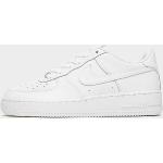 Weiße Bestickte Nike Air Force 1 Low Sneaker mit Schnürsenkel aus Leder für Kinder Größe 37,5 