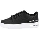 Nike AIR Force 1 LV8 3 (GS) Basketball Shoe, Black/Black-White, 38.5 EU